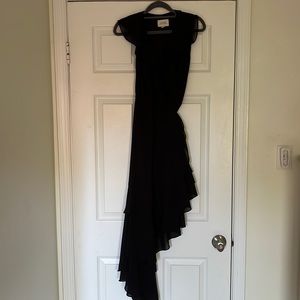 Black wrap dress size small, adjustable wrap
